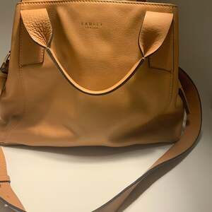 Radley London Tan Pebbled Leather Satchel Crossbody Bag